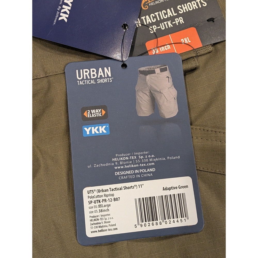 Helikon UTS Urban Shorts Mens Ripstop Adaptive Green 38 2XL 11" NWT tactical - Picture 4 of 11